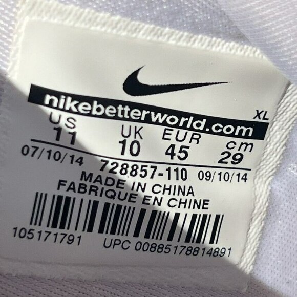 Nike Solarsoft White Lightweight Comfort Lace Sneakers 728857 Men 11 EU 45 Rare - Picture 11 of 16